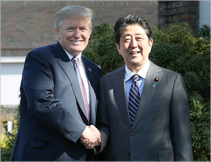 安倍晋三の身長は180センチ トランプ大統領との比較で背が高いと話題 画像